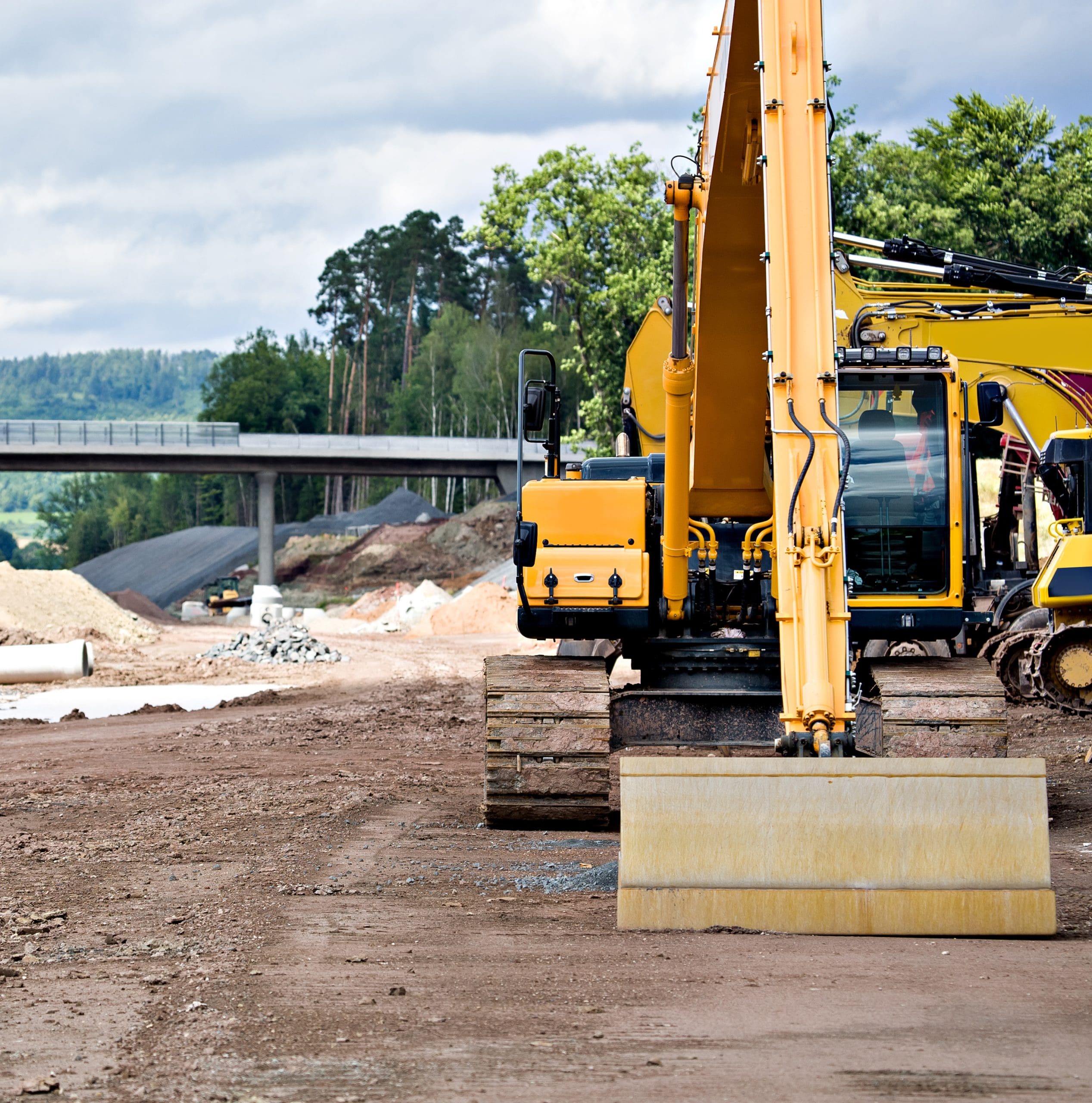 Construction of neu motorway in Germany